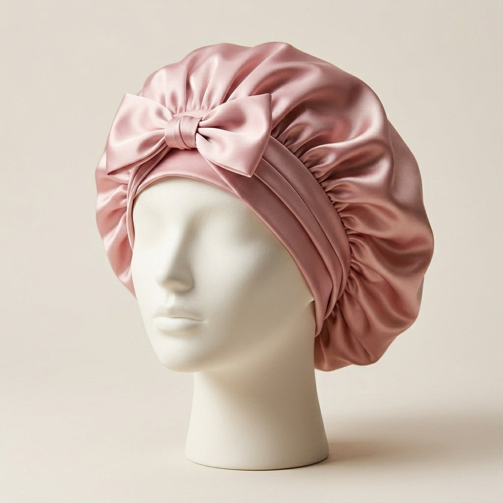 Bonnet de Nuit en Pure Soie de Mûrier à Nouer