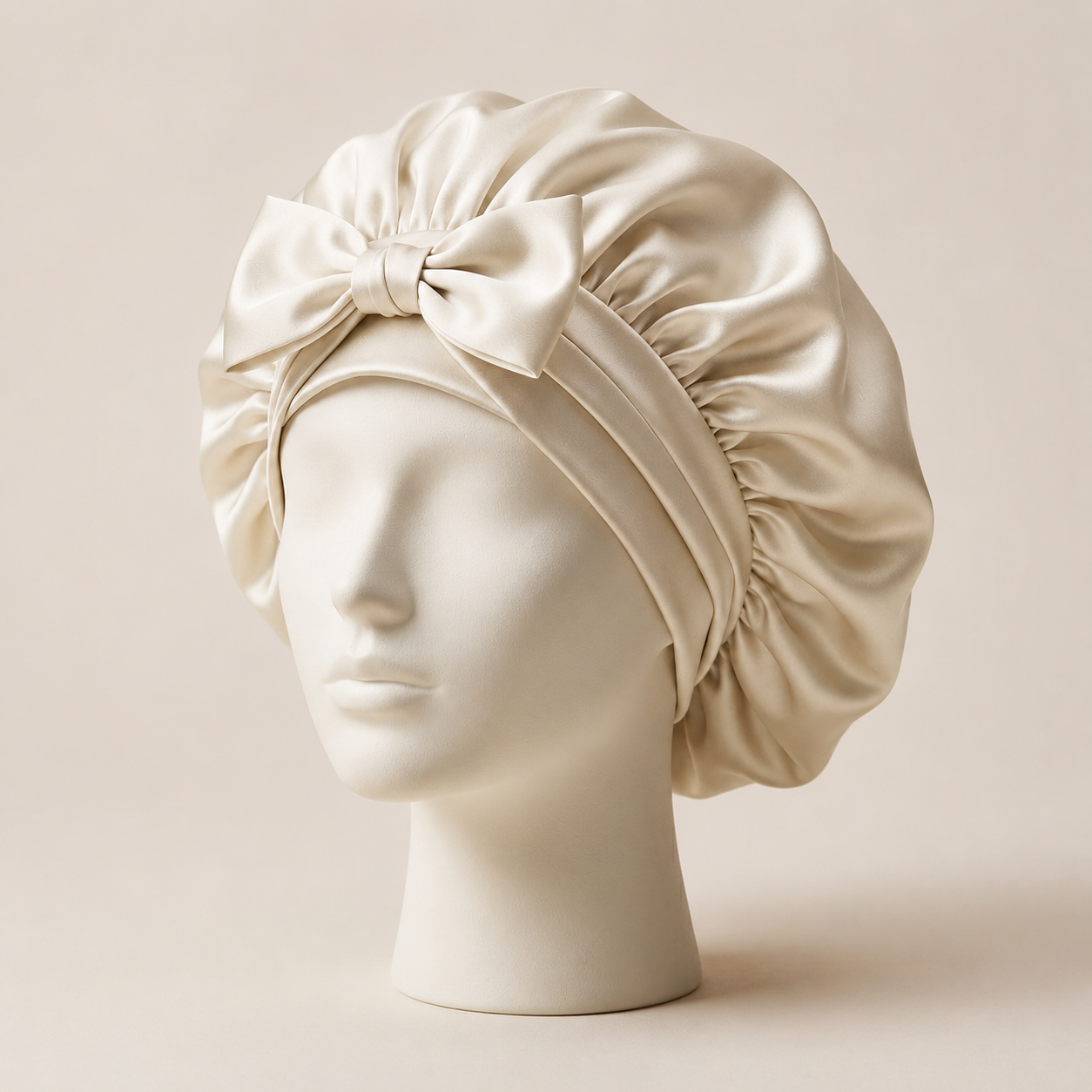 Bonnet de Nuit en Pure Soie de Mûrier à Nouer