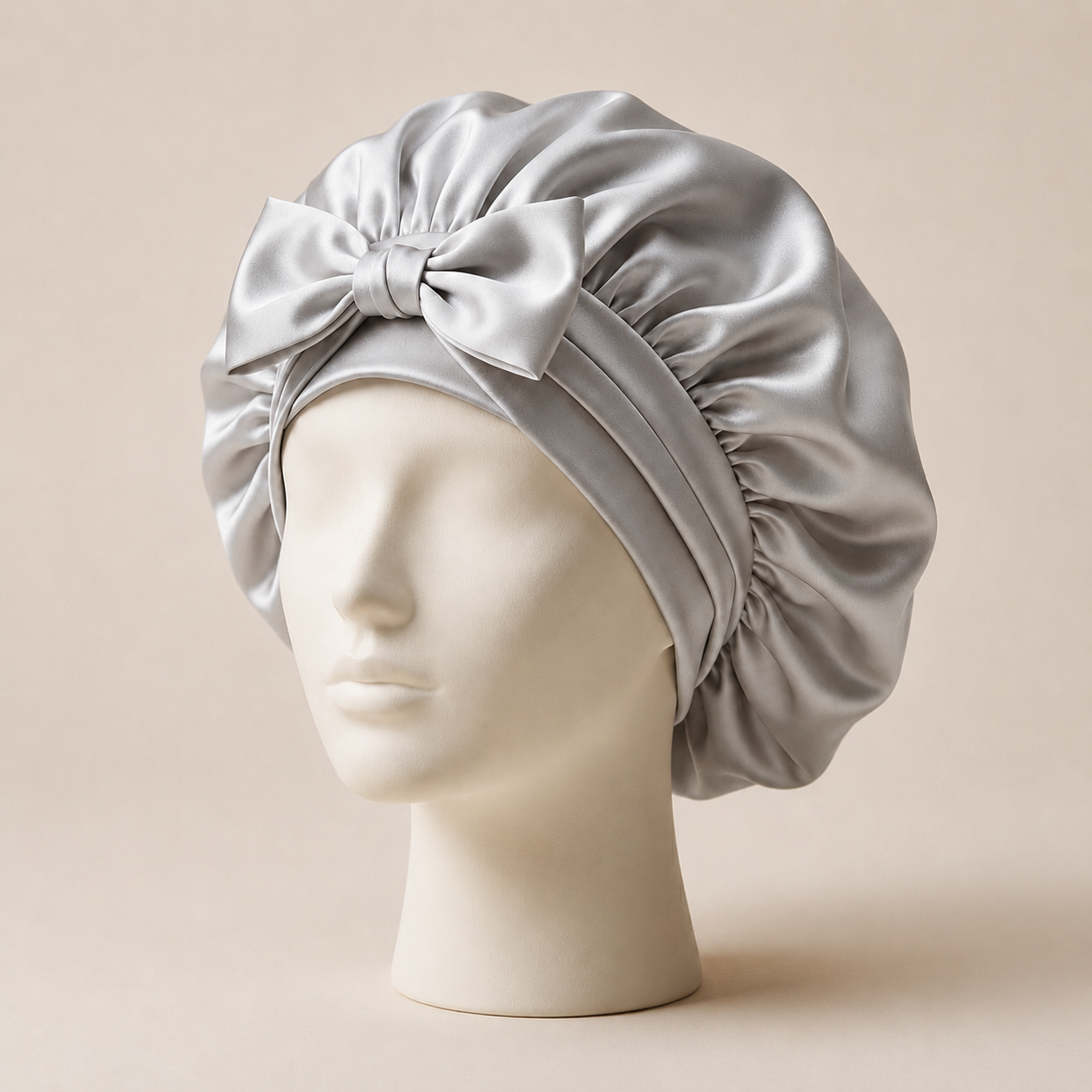 Bonnet de Nuit en Pure Soie de Mûrier à Nouer