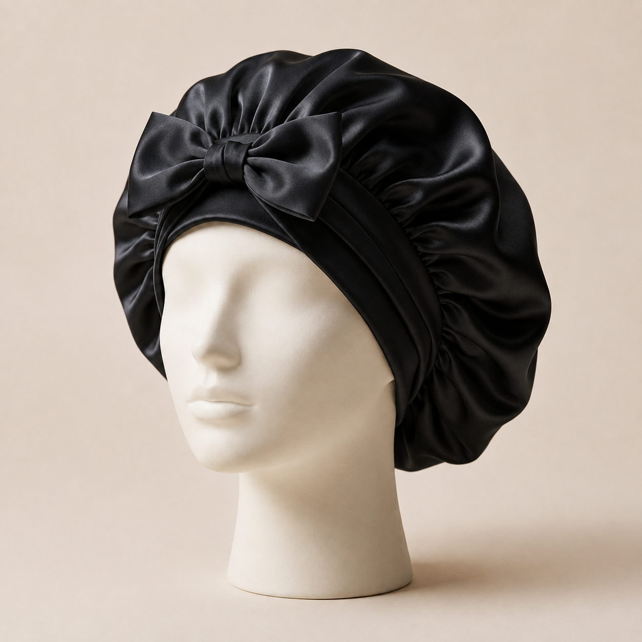 Bonnet de Nuit en Pure Soie de Mûrier à Nouer