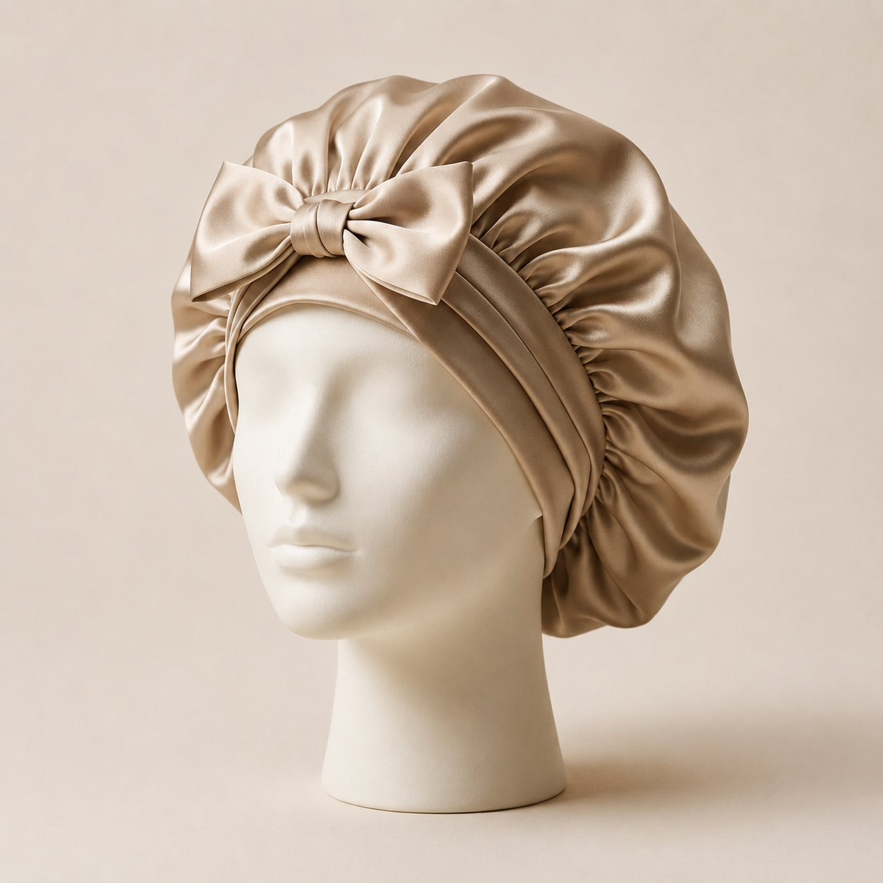 Bonnet de Nuit en Pure Soie de Mûrier à Nouer