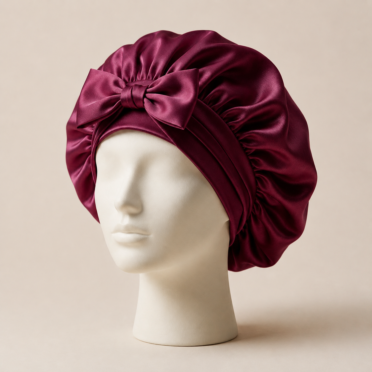 Bonnet de Nuit en Pure Soie de Mûrier à Nouer