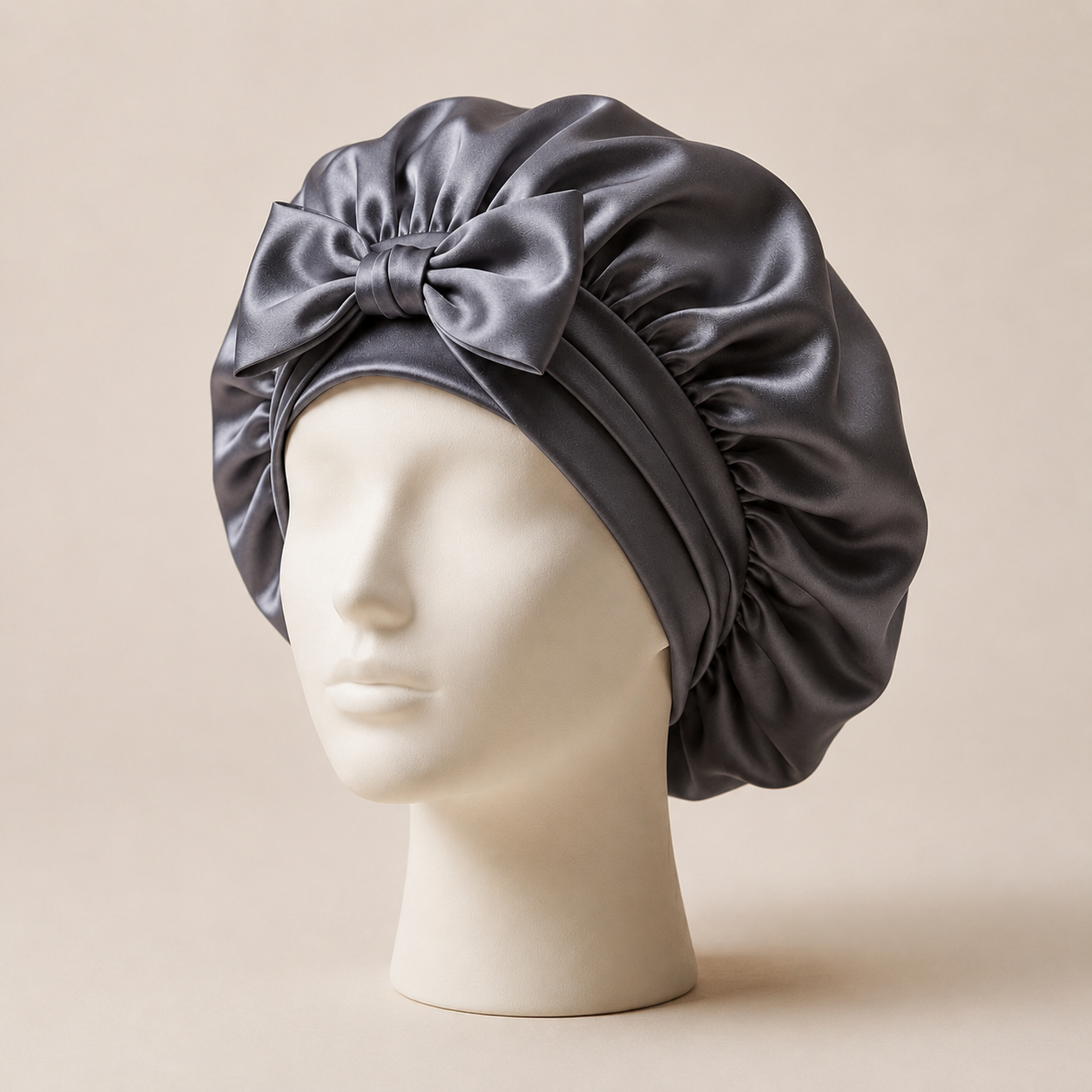 Bonnet de Nuit en Pure Soie de Mûrier à Nouer