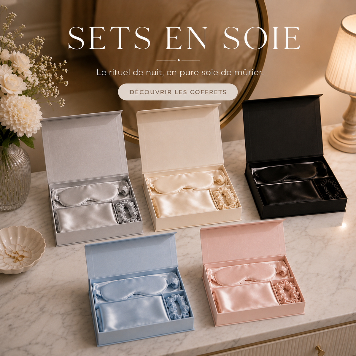 Coffret Sommeil Luna Silk en Soie de Mûrier